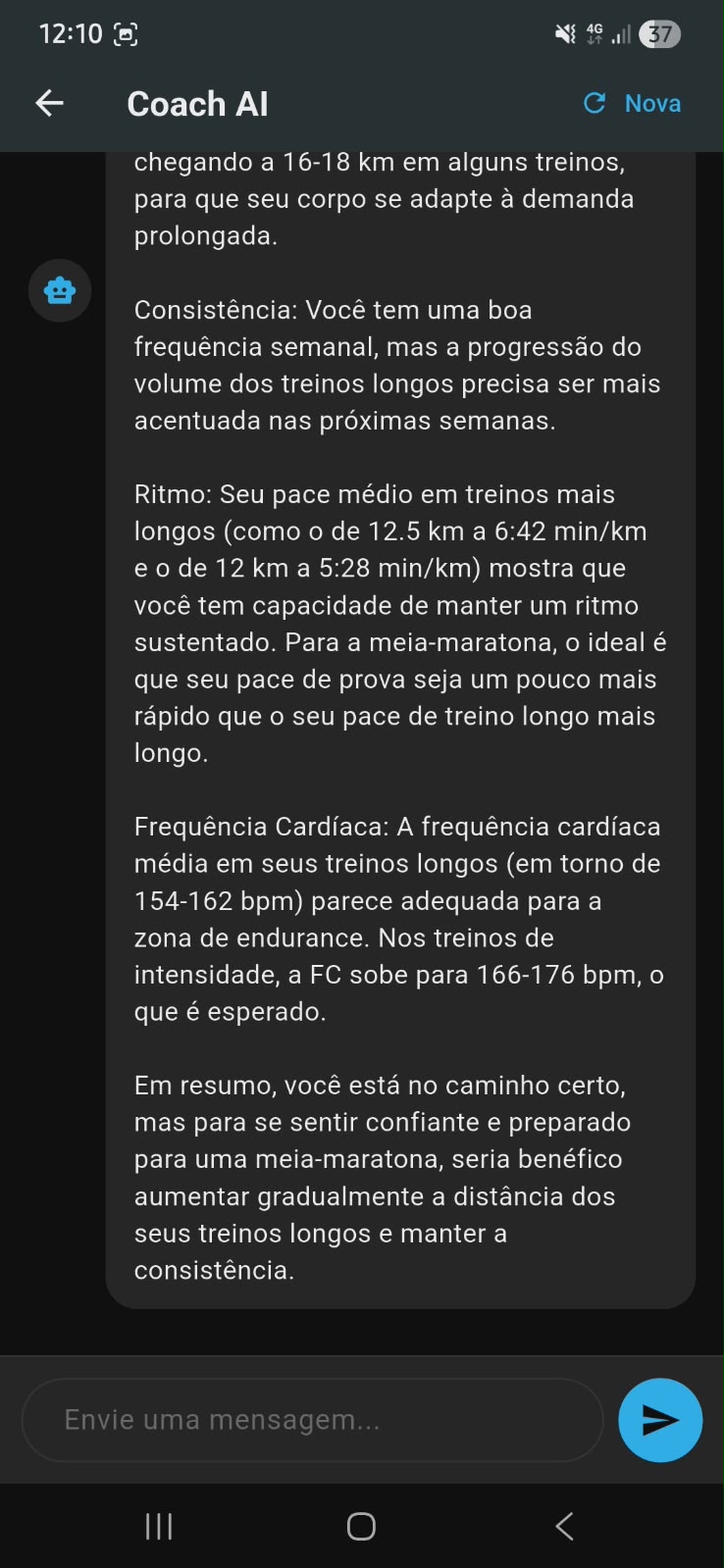 Screenshot do app PeakPace 10