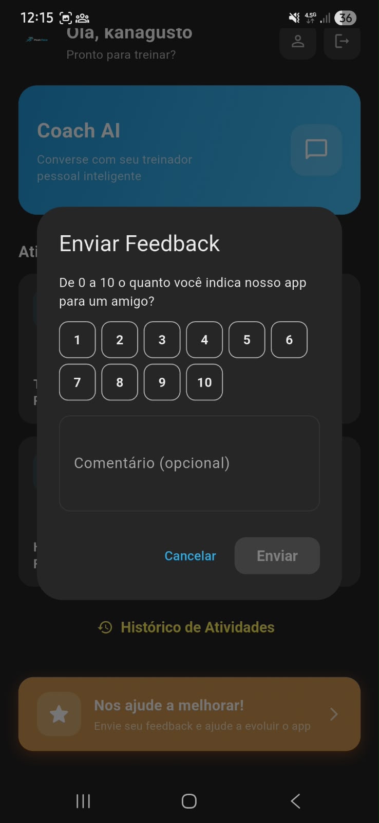 Screenshot do app PeakPace 11