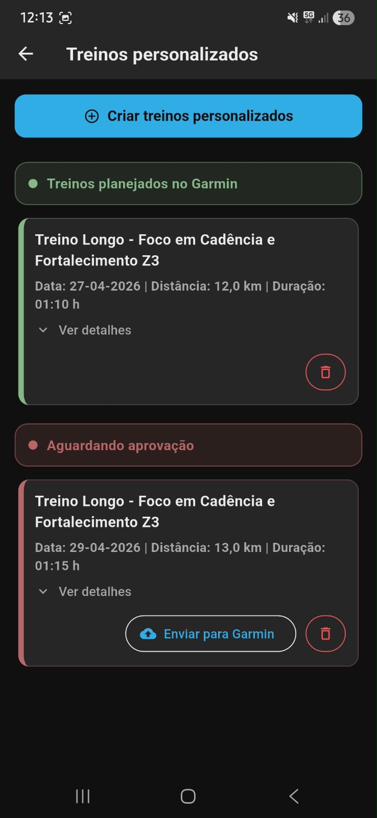 Screenshot do app PeakPace 3