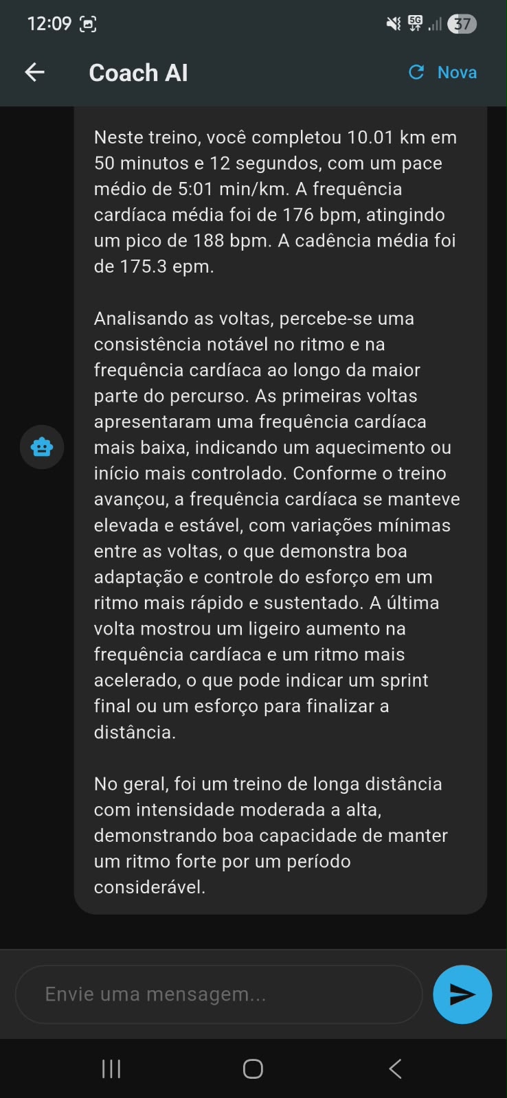 Screenshot do app PeakPace 8