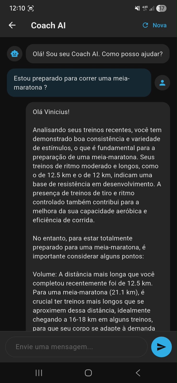 Screenshot do app PeakPace 9